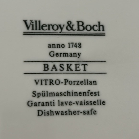 Vintage Villeroy & Boch Lattice‎ Basket 1748 Premium Porcelain Dinner Chop Plate - Picture 9 of 11